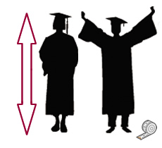 Students Graduation Robe Size Guide